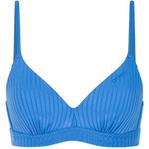 Protest voorgevormde beugel bikinitop MIXVAMP met ribstructuur blauw