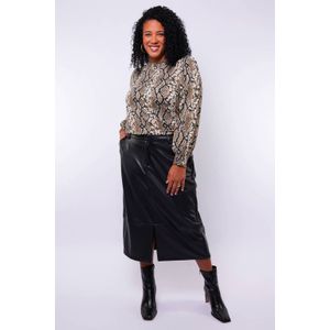 Exxcellent imitatieleren rok zwart