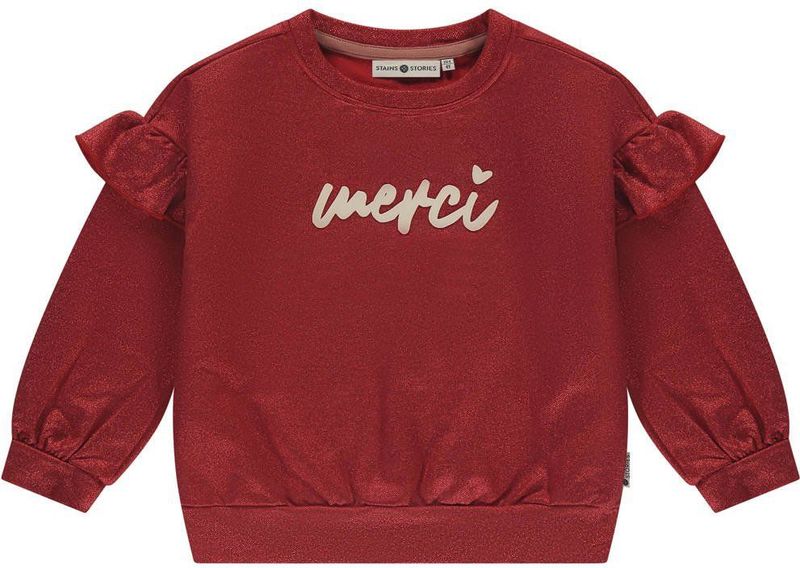 Stains & Stories - Sweatshirt - Rood - Merci