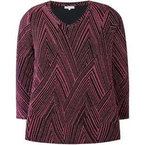 Zhenzi top met textuur roze/zwart