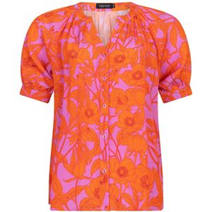 Ydence gebloemde blouse Ayla lila/ oranje