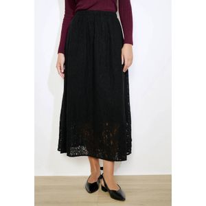 LOLALIZA kanten A-lijn rok zwart
