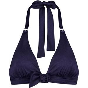 Cyell voorgevormde halter bikinitop donkerblauw