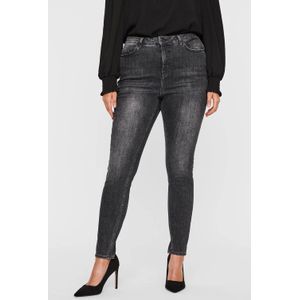 VERO MODA CURVE high waist skinny fit jeans VMLORA faded zwart