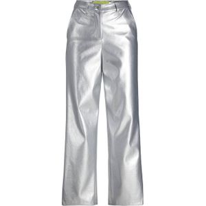 JJXX metallic high waist regular fit broek zilver