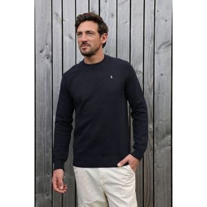 Kultivate trui gebreid donkerblauw