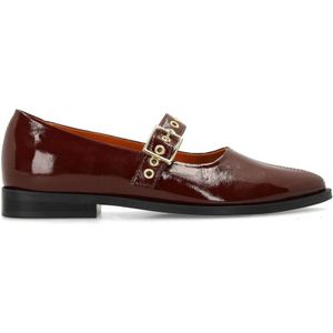 Manfield lakleren loafers bordeaux