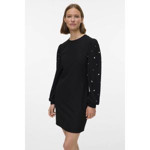 VERO MODA - VMNAYA - Jurk - Zwart - Parelwit - Korte Mouwen