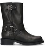 Sacha leren bikerboots zwart