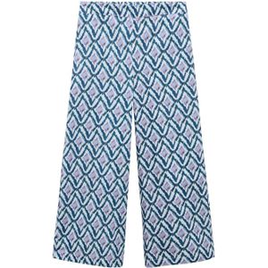 Mango Kids broek met all over print blauw/lila