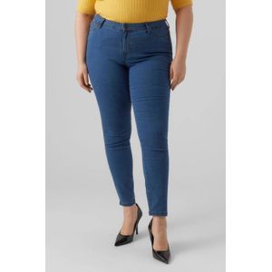 VERO MODA CURVE high waist skinny jegging VMRUDY donkerblauw