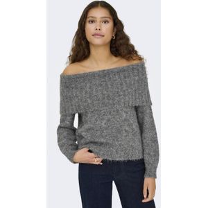 Only - Onlshine - Gebreide Trui - Grijs Melange