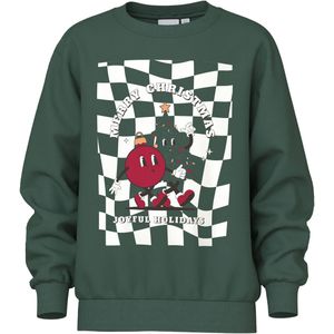 NAME IT KIDS - Kerstsweater - Donkergroen