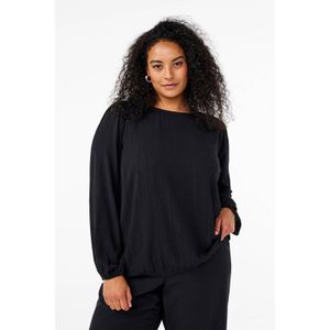 Zizzi blousetop zwart met lurex