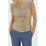 JOSH V - Pailletten Top - Goud