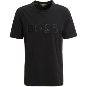BOSS T-shirt met printopdruk zwart