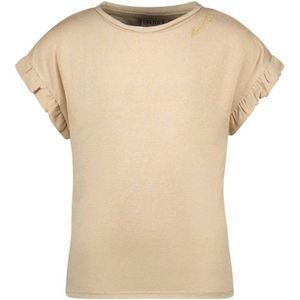 Like Flo T-shirt met ruches champagne