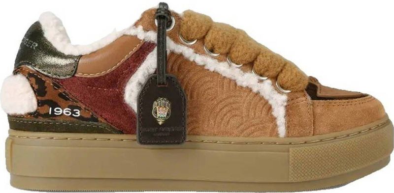 Kurt Geiger - Southbank Tag - Sneakers - Bruin - Leer