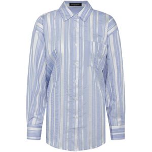 Bruuns Bazaar gestreepte blouse lichtblauw/ecru
