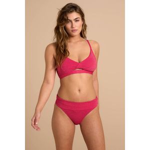 BEACHWAVE omslag bikinibroekje met lurex rood