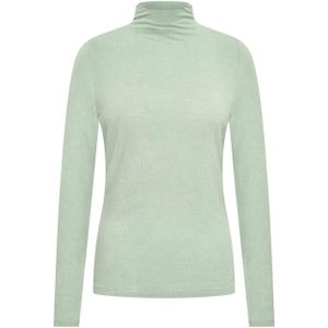 CLAUDIA BY CLAUDIA STRÄTER top met col fijn gebreid lichtgroen