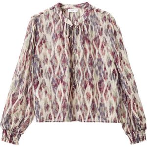 MANGO TEEN - Top - Lange Mouwen - Ronde Hals - Vrolijke Print