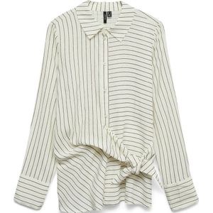 VERO MODA - Blouse - Ecru - Krijtstreep met Lurex