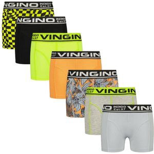 Vingino boxershort Week - set van 7 neon geel/multicolor