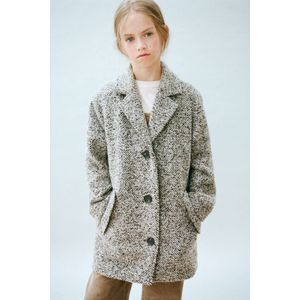 Mango - Kids - Manteljas - Grijs - Klassieke Kraag - Lange Mouwen