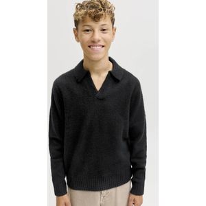 JACK & JONES JUNIOR trui zwart fijn gebreid