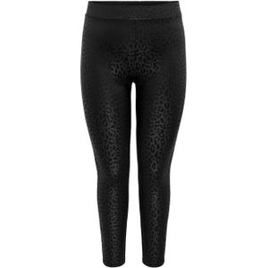 ONLY CARMAKOMA coated skinny broek CARNEWSANIRA met panterprint zwart