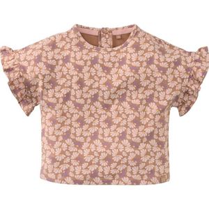 Z8 mini T-shirt Imelda met ruches beige/lila