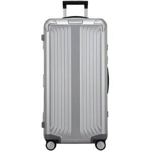 Samsonite trolley Lite-Box Alu Trunk 80 cm. zilverkleurig