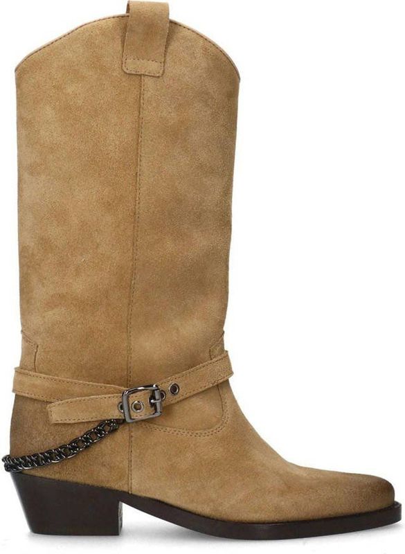 Sacha cowboyboots met buckle beige