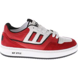 Hip Suède Sneakers Rood/Wit