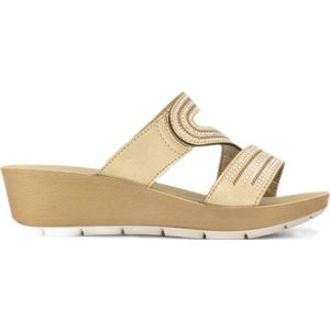 Easy Street slippers met strass beige