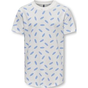 KIDS ONLY BOY T-shirt KOBADIS met all over print wit/hemelsblauw