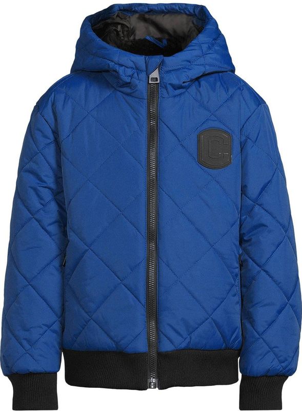 Coolcat gewatteerde jas Lucas zwart/blauw