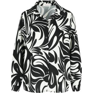 LOLALIZA blouse met all over print zwart/ecru