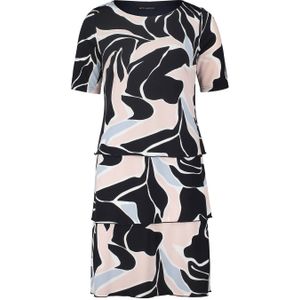 Betty Barclay jurk met all over print donkerblauw/lichtroze