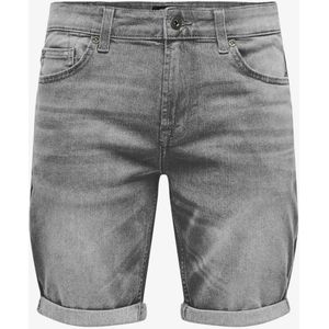 ONLY & SONS slim fit short ONSPLY grijs 9425