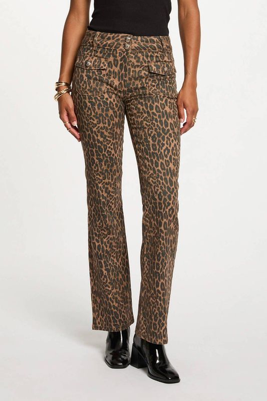 MORGAN - Bootcut Jeans - Multicolor - Hoge Taille - Katoen