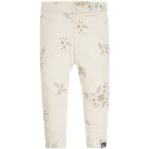 Babystyling baby gebloemde regular fit broek ecru/beige