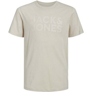 JACK & JONES JUNIOR T-shirt JJECORP van biologisch katoen ecru