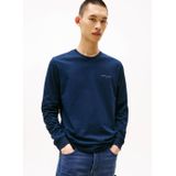 Tommy Jeans - Shirt - Navy - Lange Mouw - Normale Pasvorm