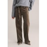 WE Fashion corduroy Wide leg regular waist broek lichtbruin