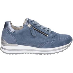 Gabor comfort suède sneakers lichtblauw