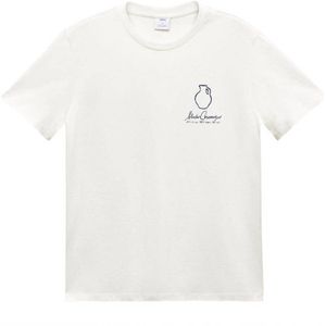 Mango Man T-shirt met backprint wit