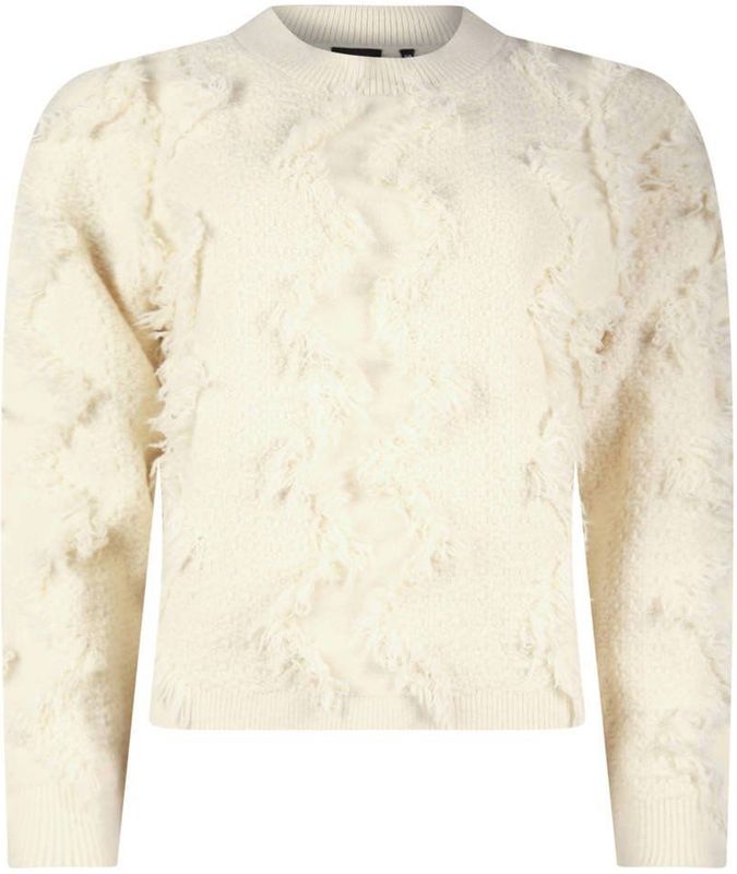 Poools gebreide trui ecru