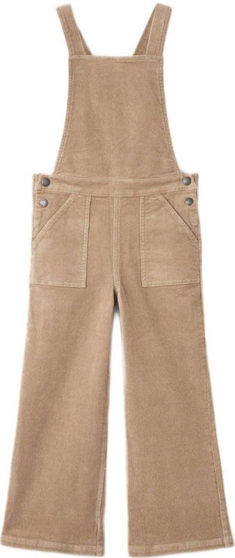 Mango Kids corduroy tuinbroek lichtbruin